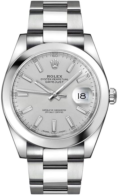 rolex silver mens|Rolex watches for men 41.